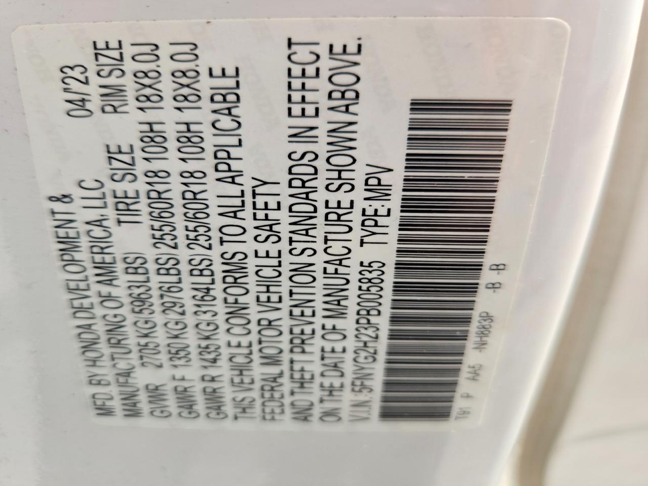 2023 HONDA PILOT