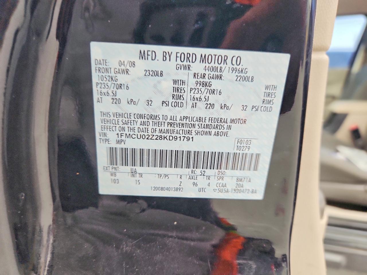 2008 FORD ESCAPE