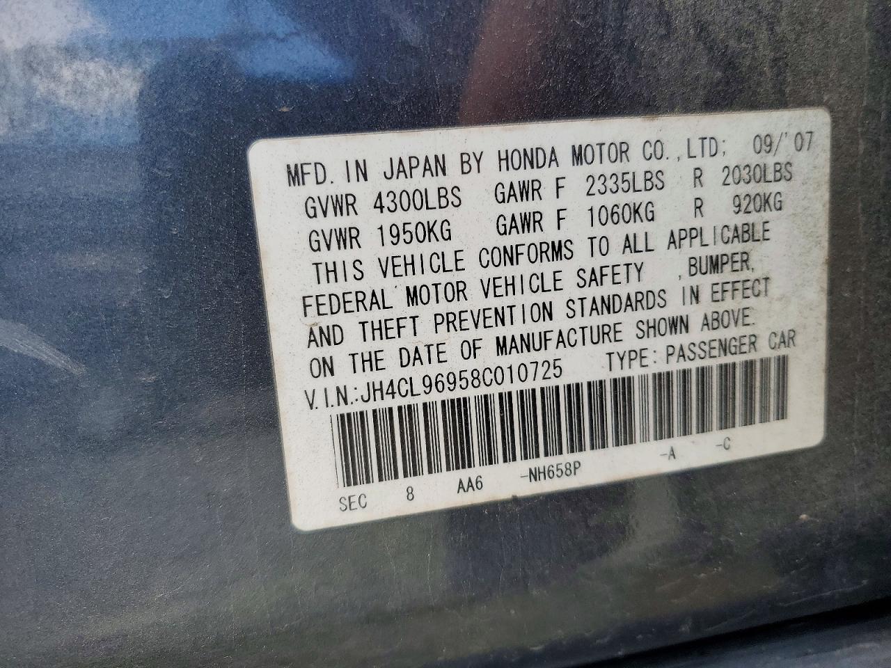 2008 ACURA TSX