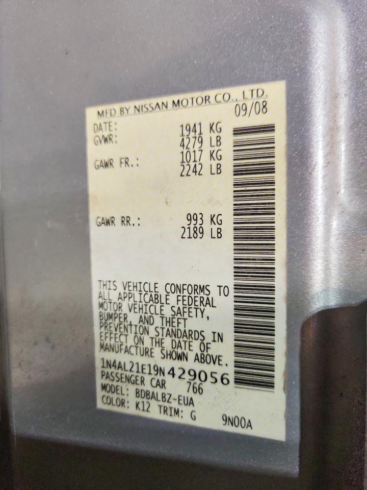 2009 NISSAN ALTIMA