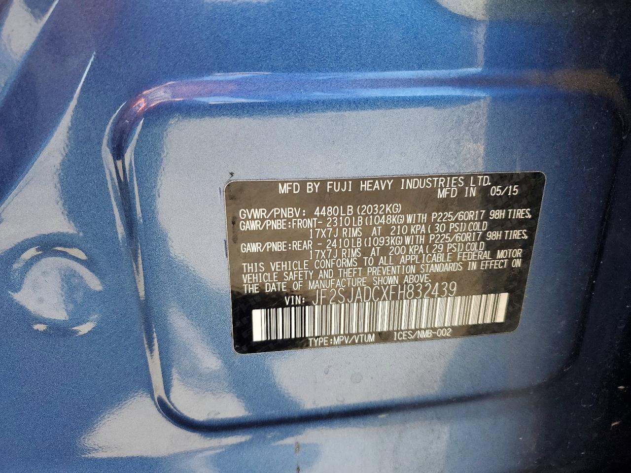 2015 SUBARU FORESTER