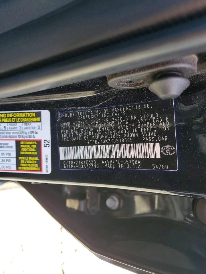 2019 TOYOTA CAMRY