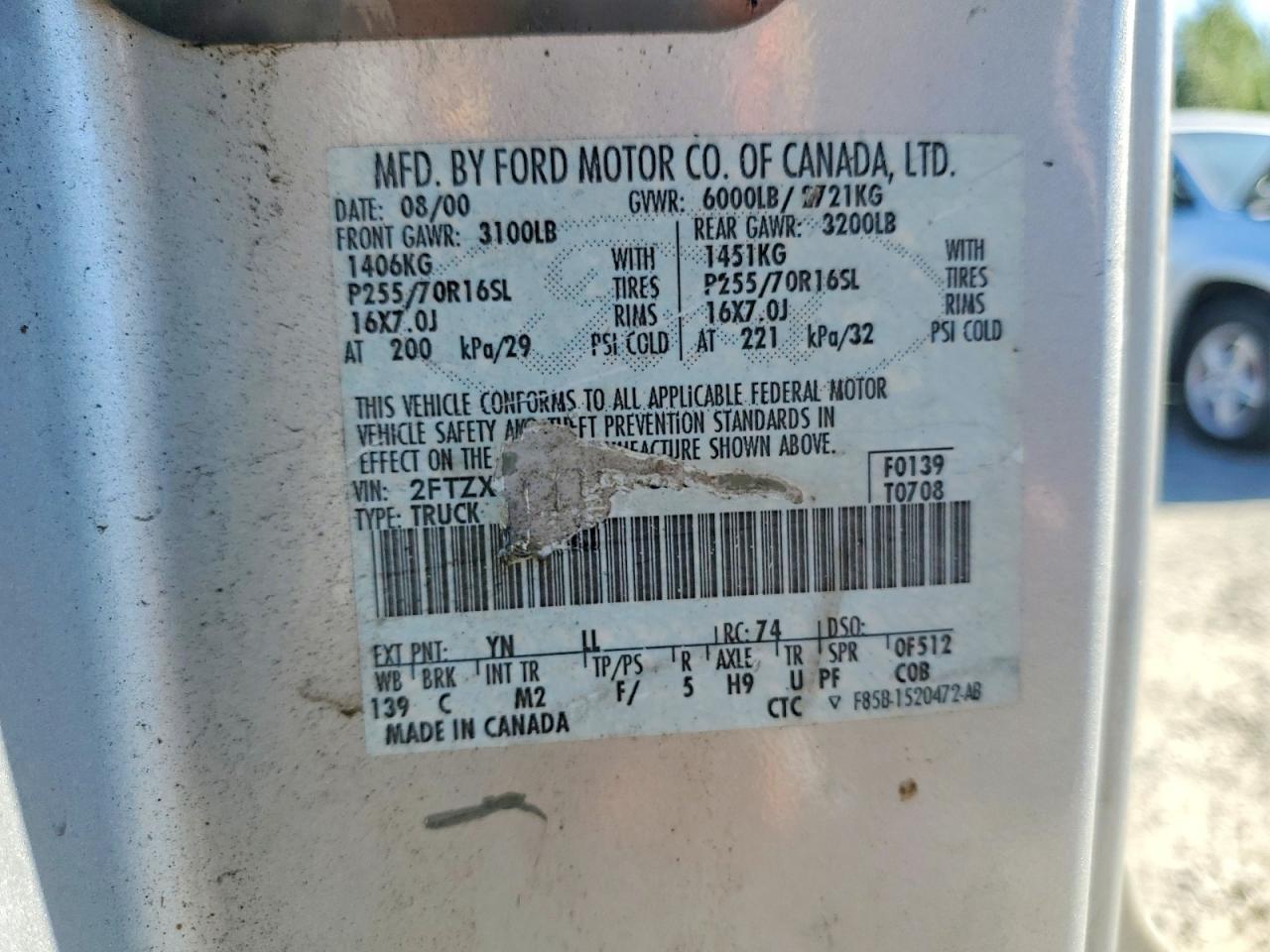 2000 FORD F150