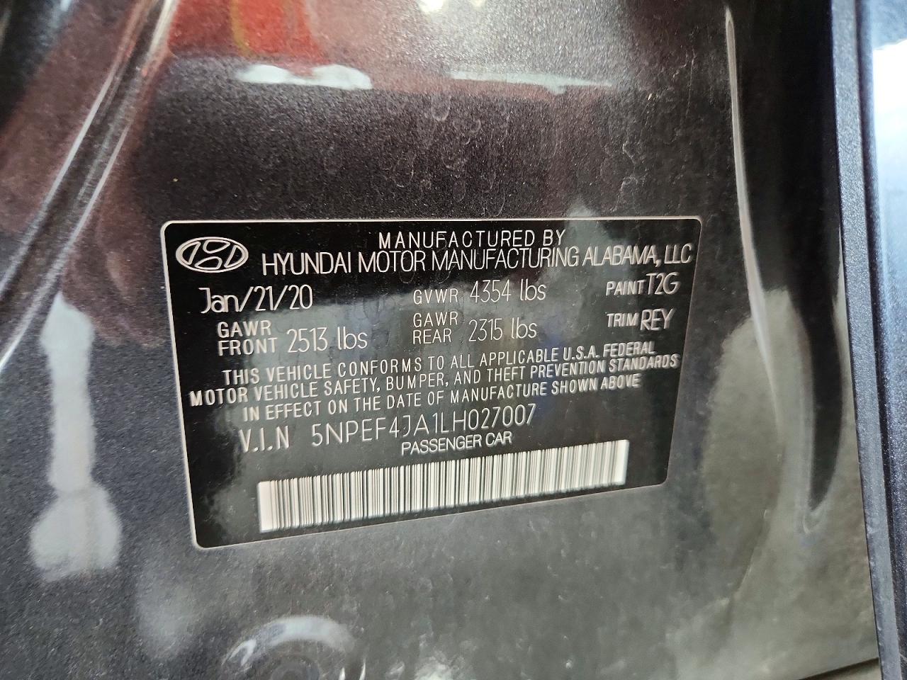 2020 HYUNDAI SONATA
