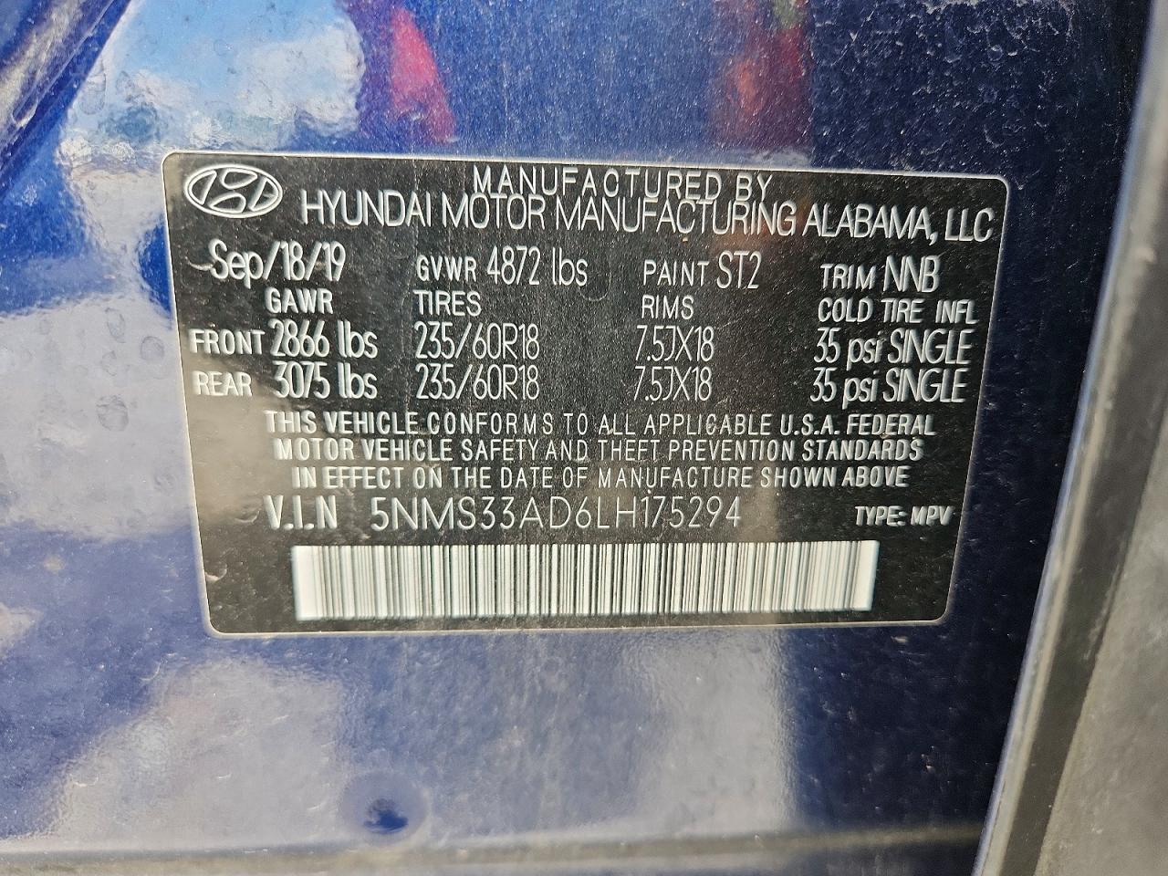 2020 HYUNDAI SANTA FE