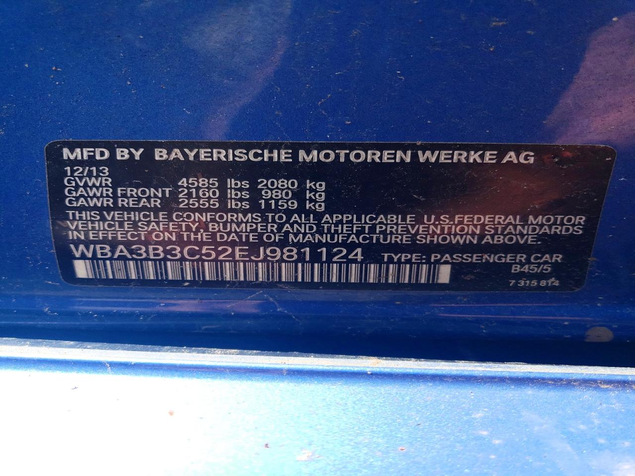 2014 BMW 3 SERIES