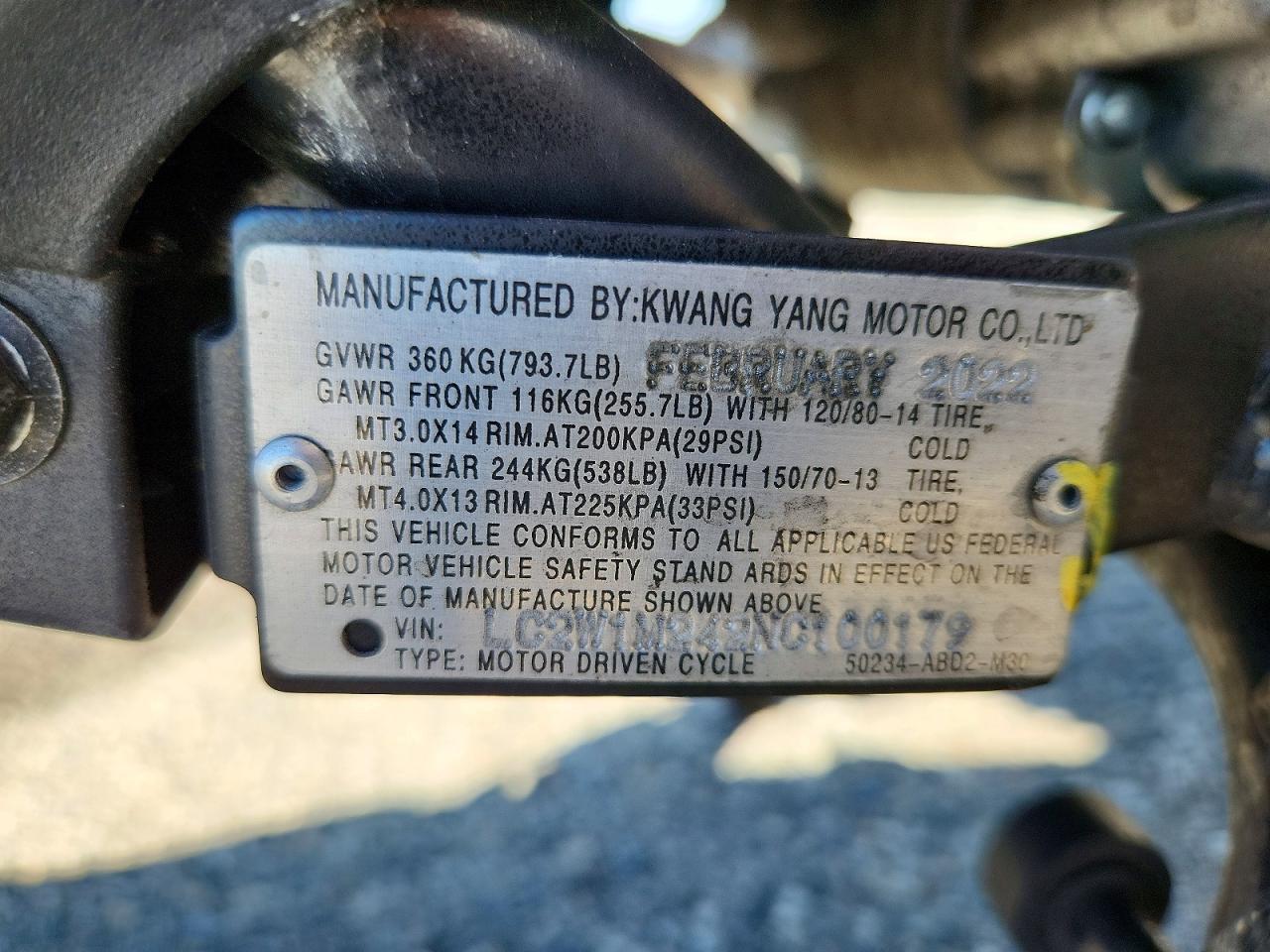 2022 KYMCO USA INC X-TOWN 300