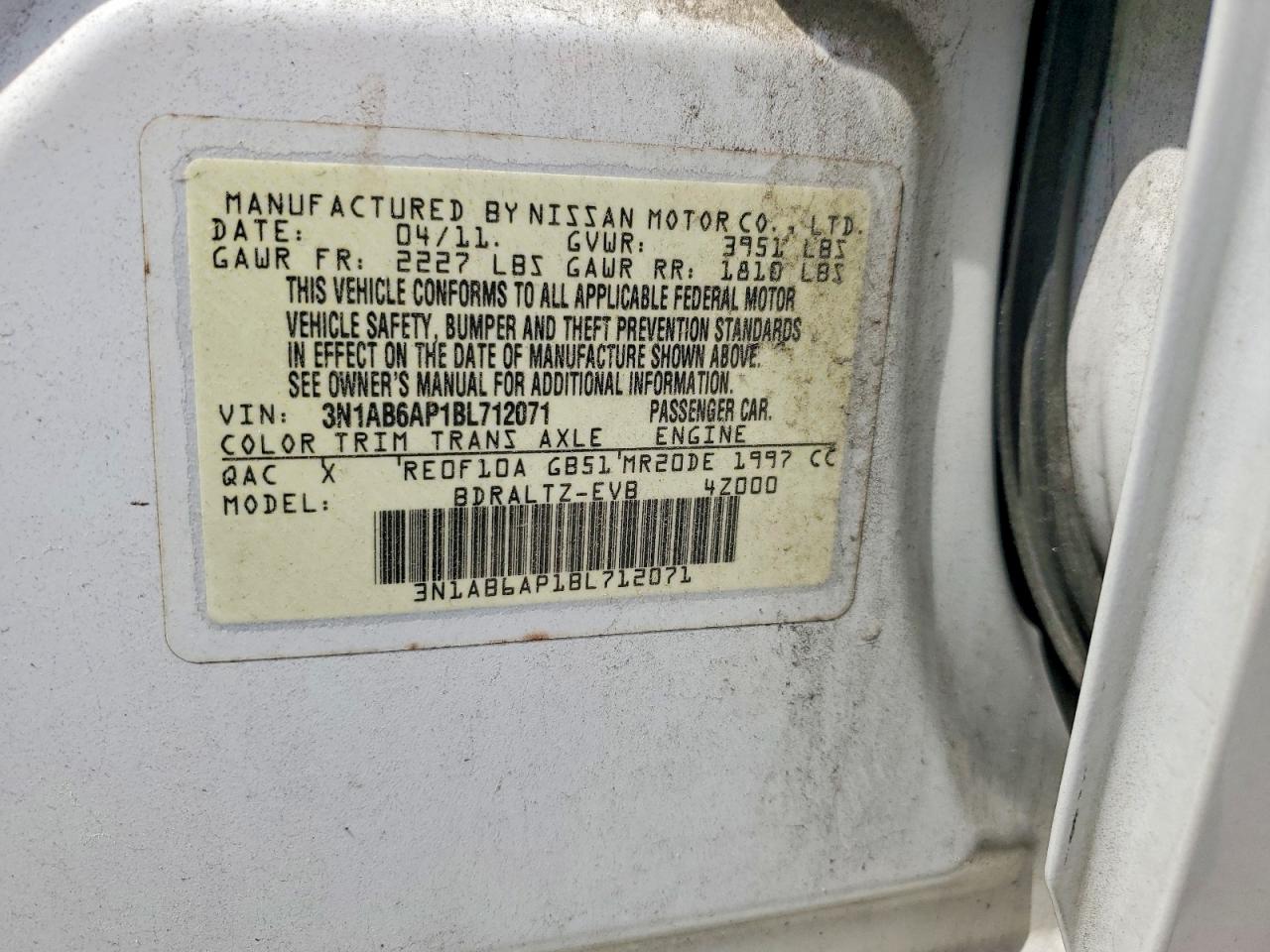 2011 NISSAN SENTRA