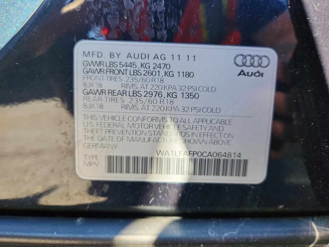 2012 AUDI Q5