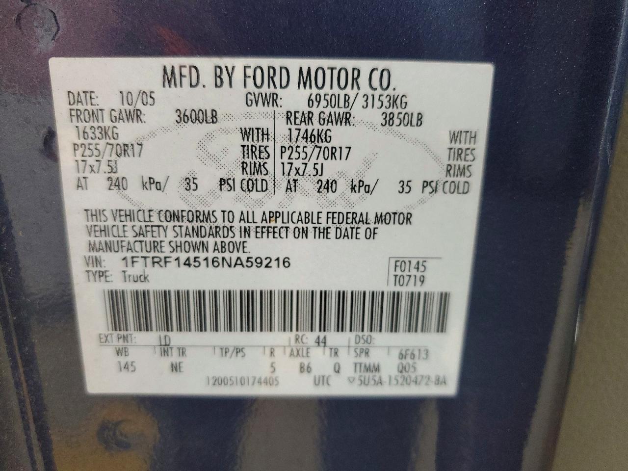 2006 FORD F150