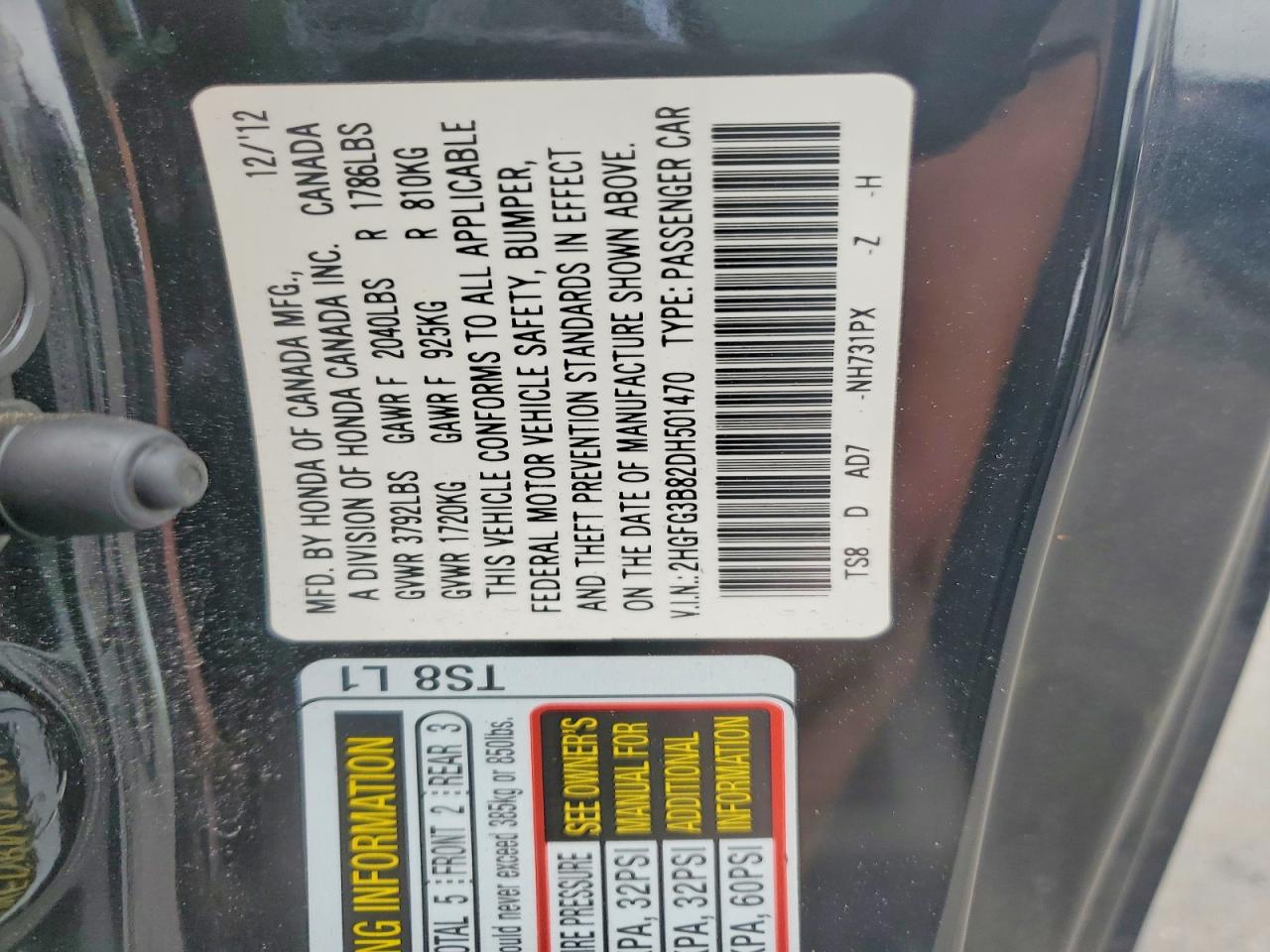 2013 HONDA CIVIC