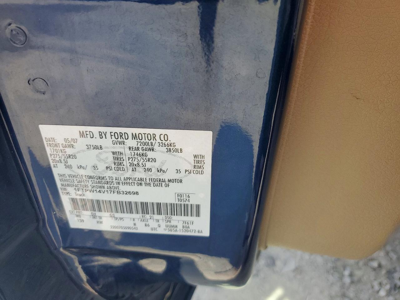 2007 FORD F150