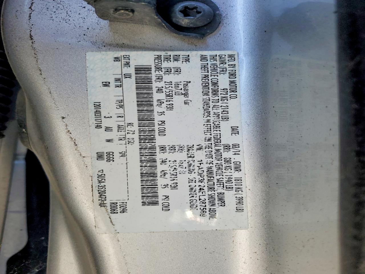 2014 FORD FOCUS