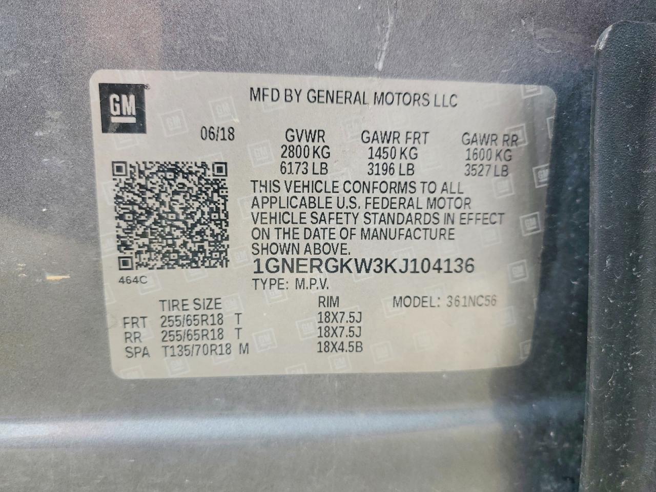 2019 CHEVROLET TRAVERSE