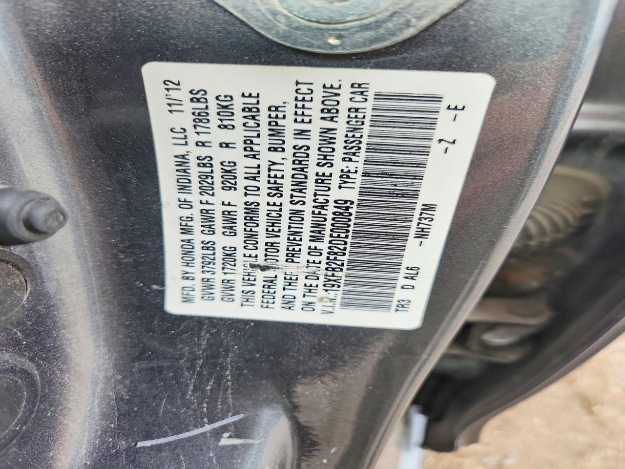 2013 HONDA CIVIC