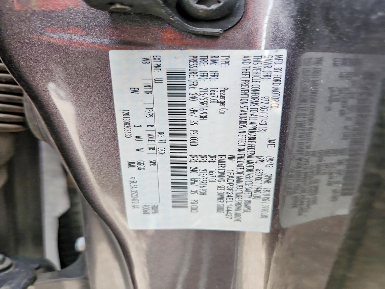 2014 FORD FOCUS