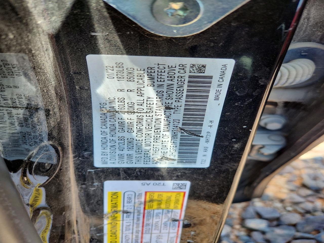 2022 HONDA CIVIC
