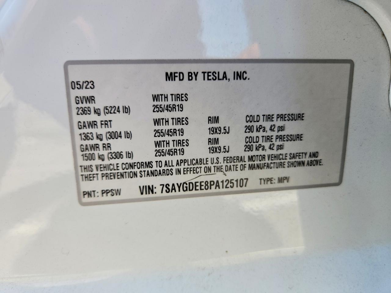2023 TESLA MODEL Y