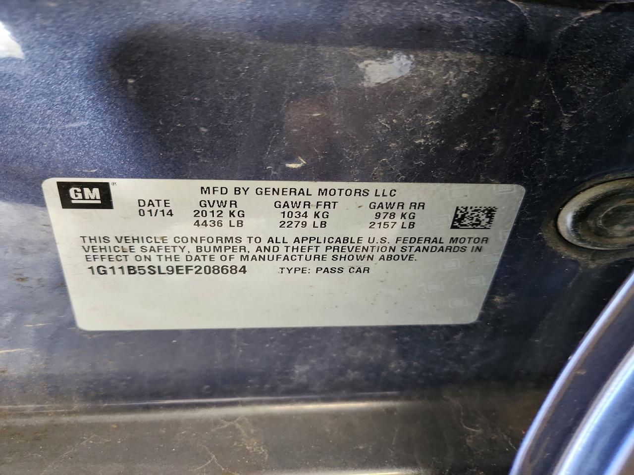 2014 CHEVROLET MALIBU