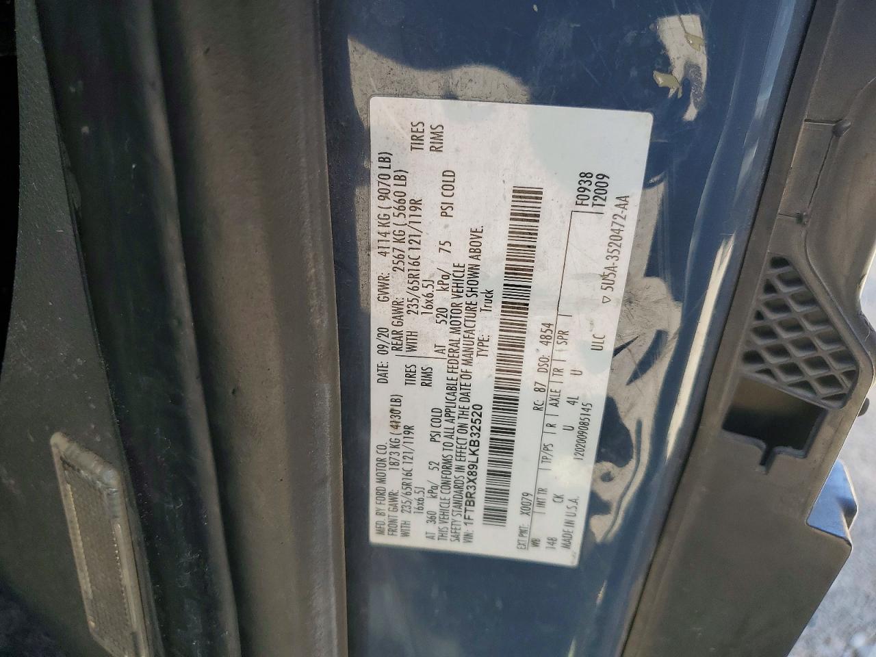 2020 FORD TRANSIT