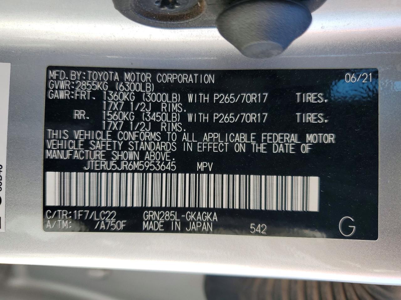 2021 TOYOTA 4RUNNER
