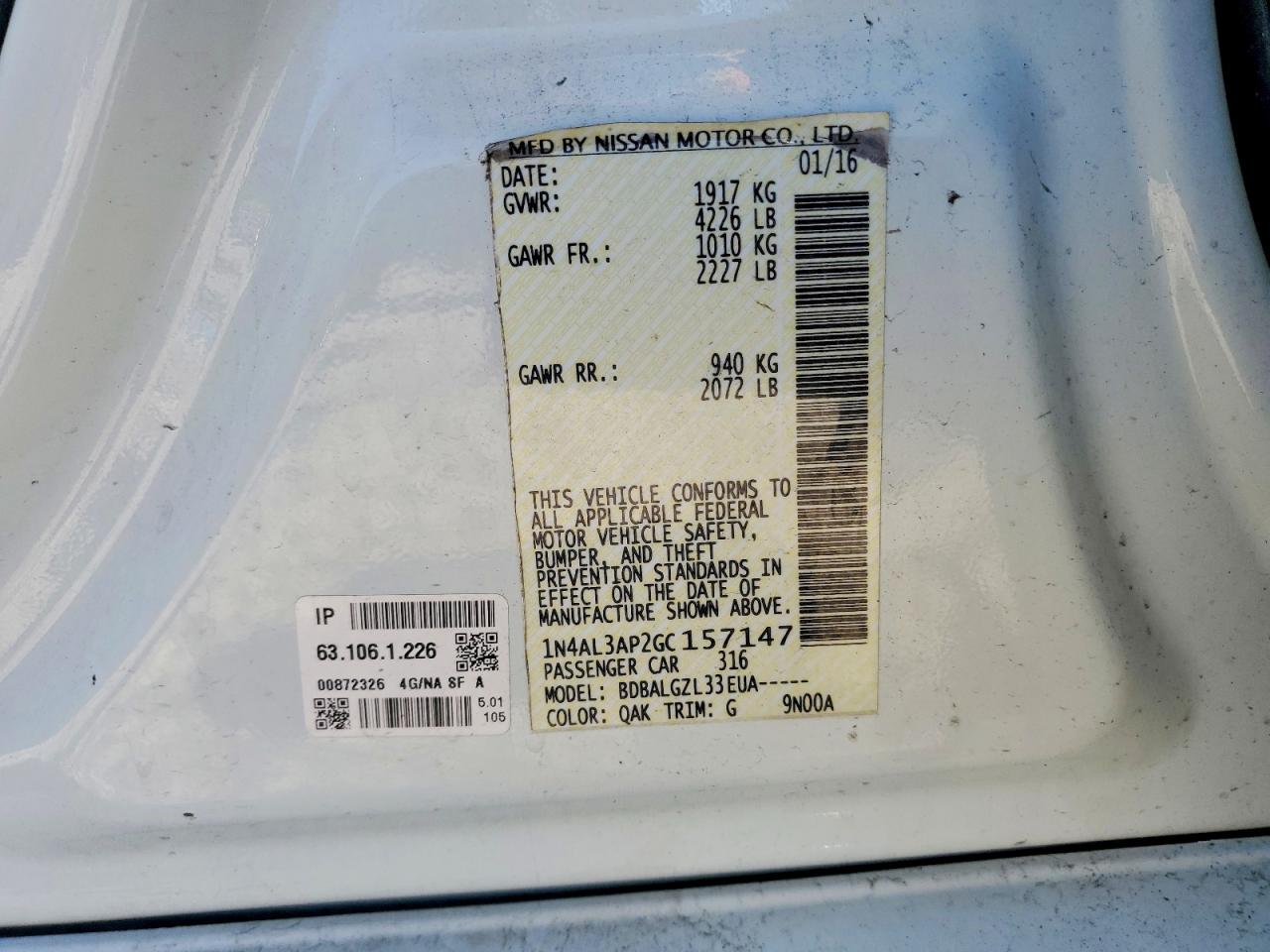 2016 NISSAN ALTIMA
