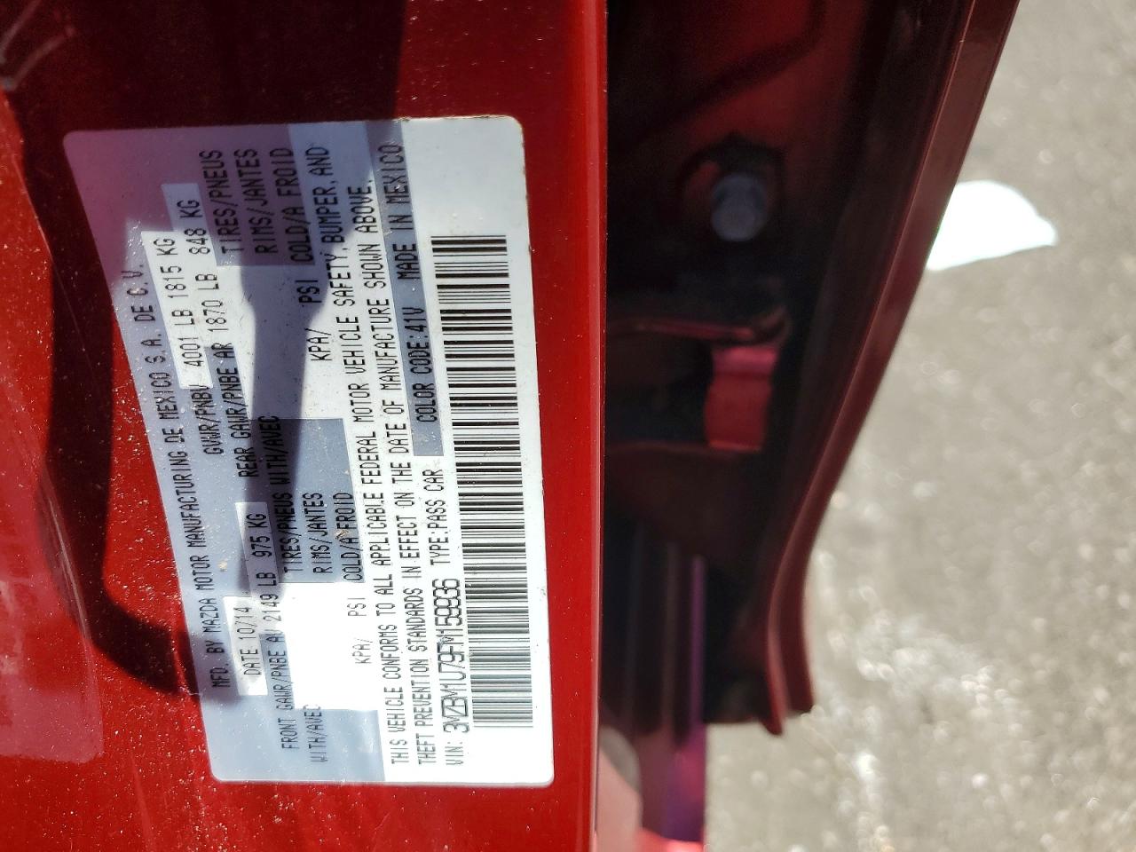 2015 MAZDA 3