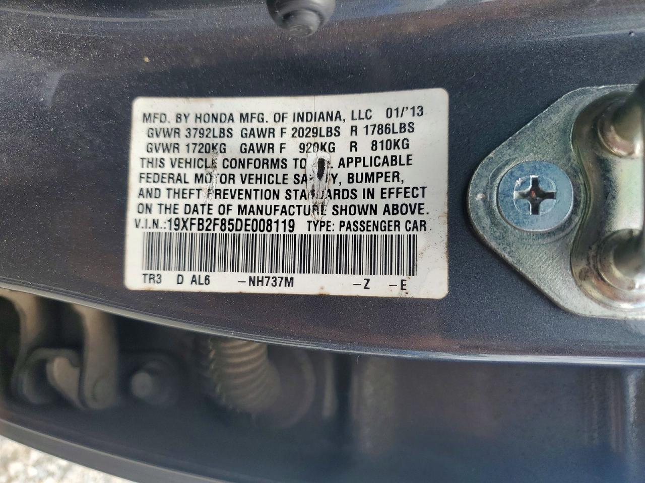 2013 HONDA CIVIC