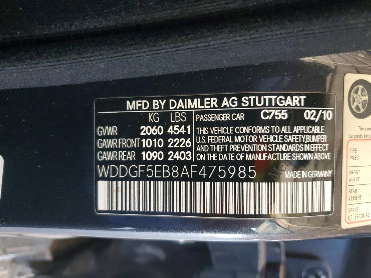 2010 MERCEDES-BENZ C-CLASS
