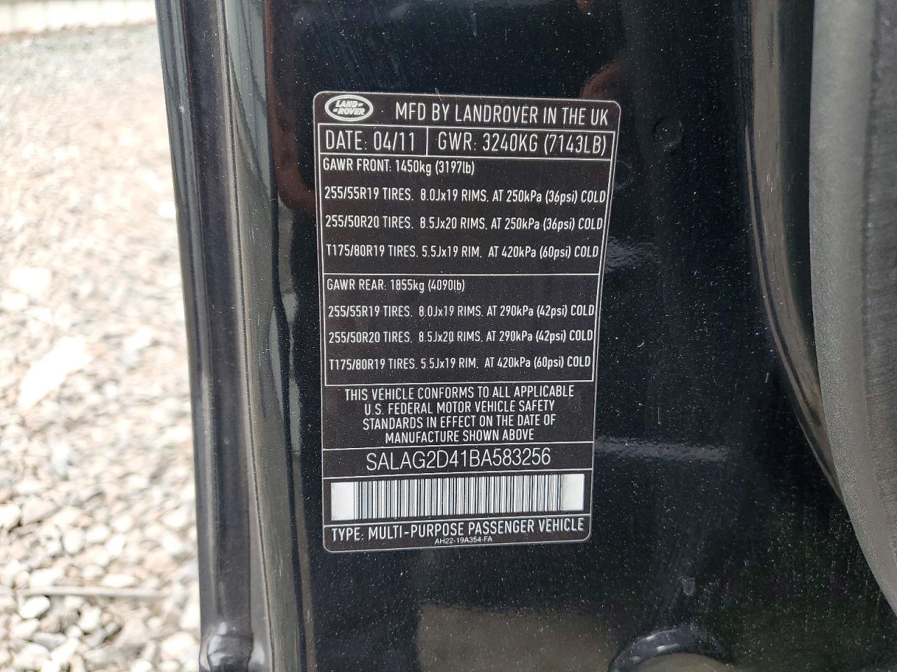 2011 LAND ROVER LR4