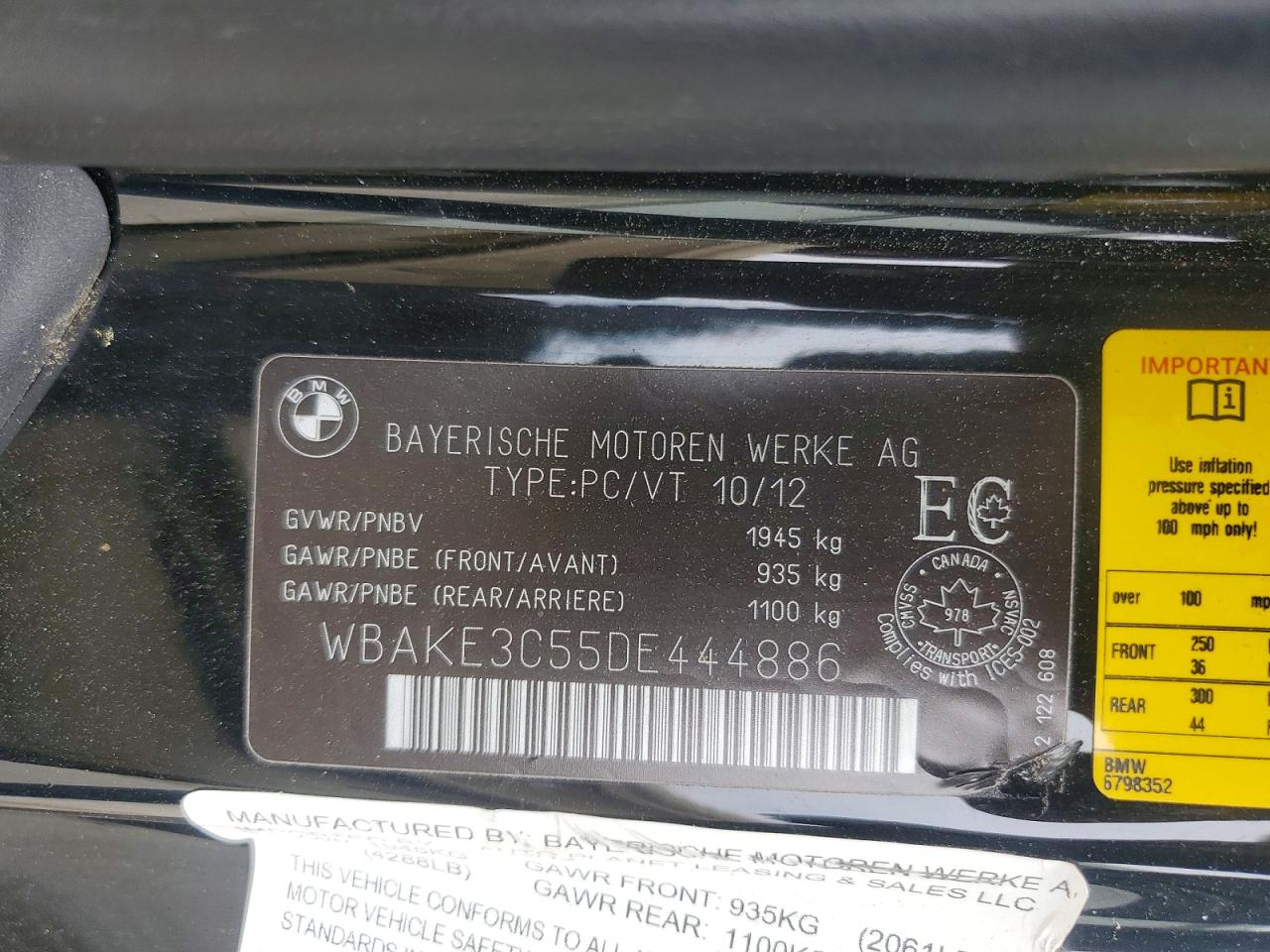 2013 BMW 3 SERIES