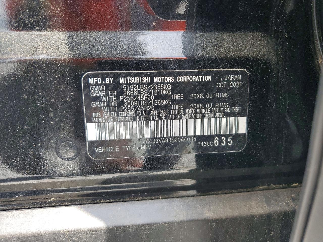2022 MITSUBISHI OUTLANDER