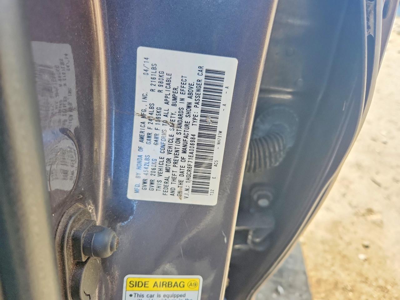 2014 HONDA ACCORD