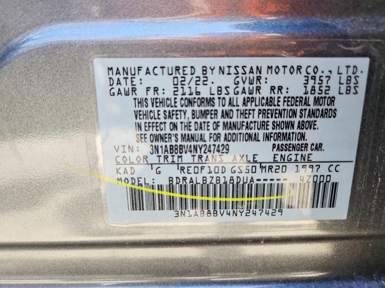 2022 NISSAN SENTRA