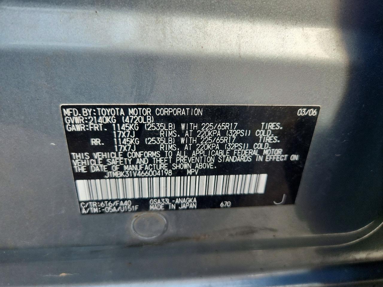 2006 TOYOTA RAV4
