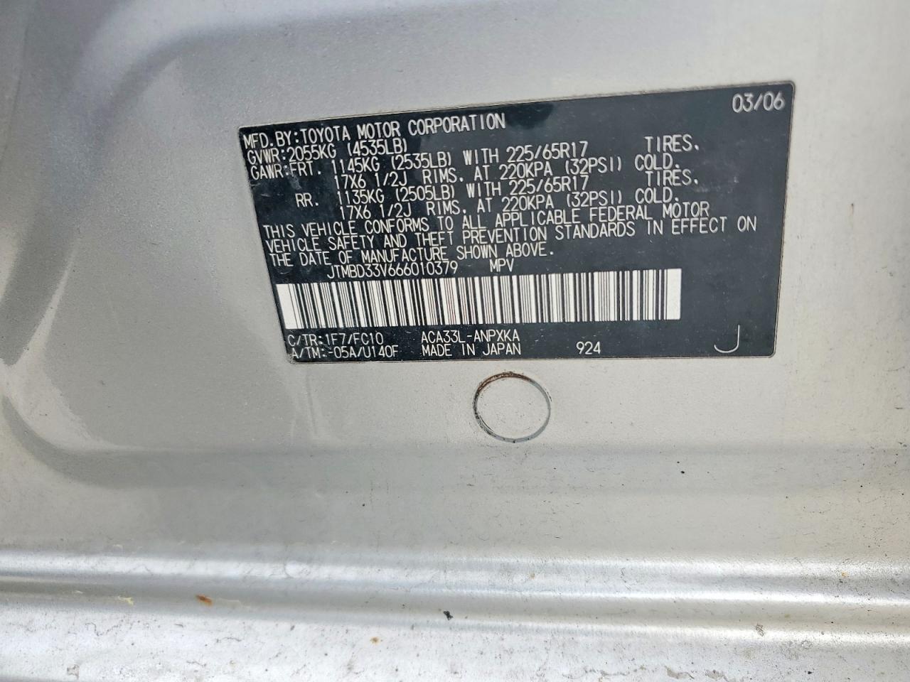 2006 TOYOTA RAV4
