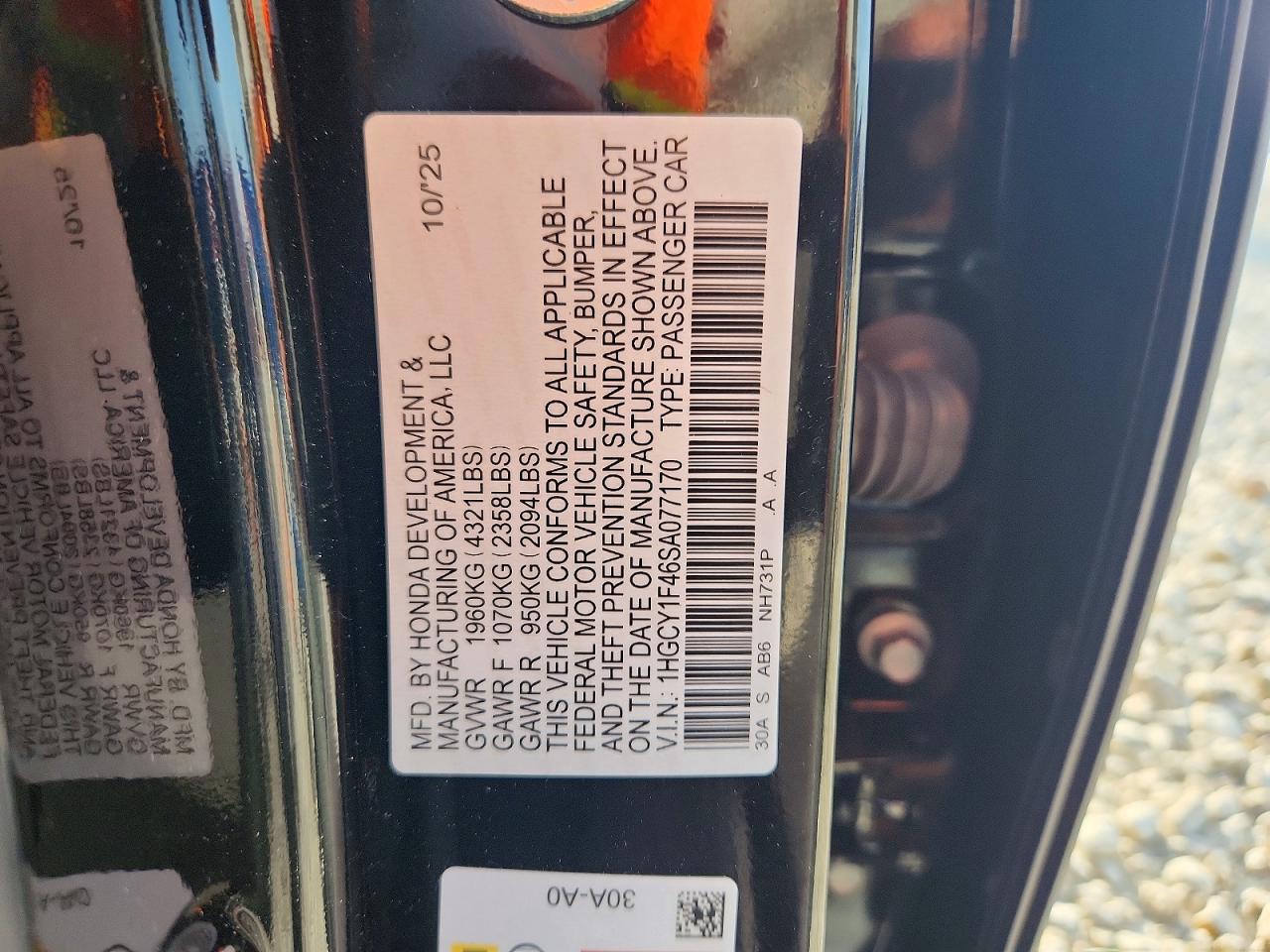 2025 HONDA ACCORD