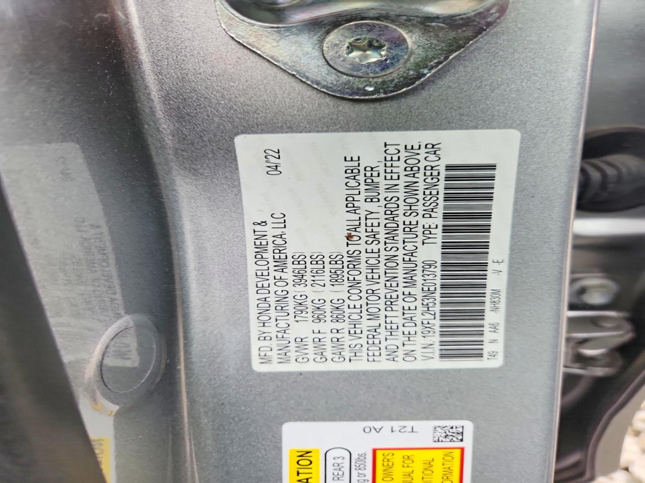 2022 HONDA CIVIC