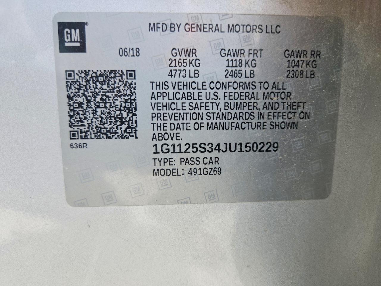 2018 CHEVROLET IMPALA