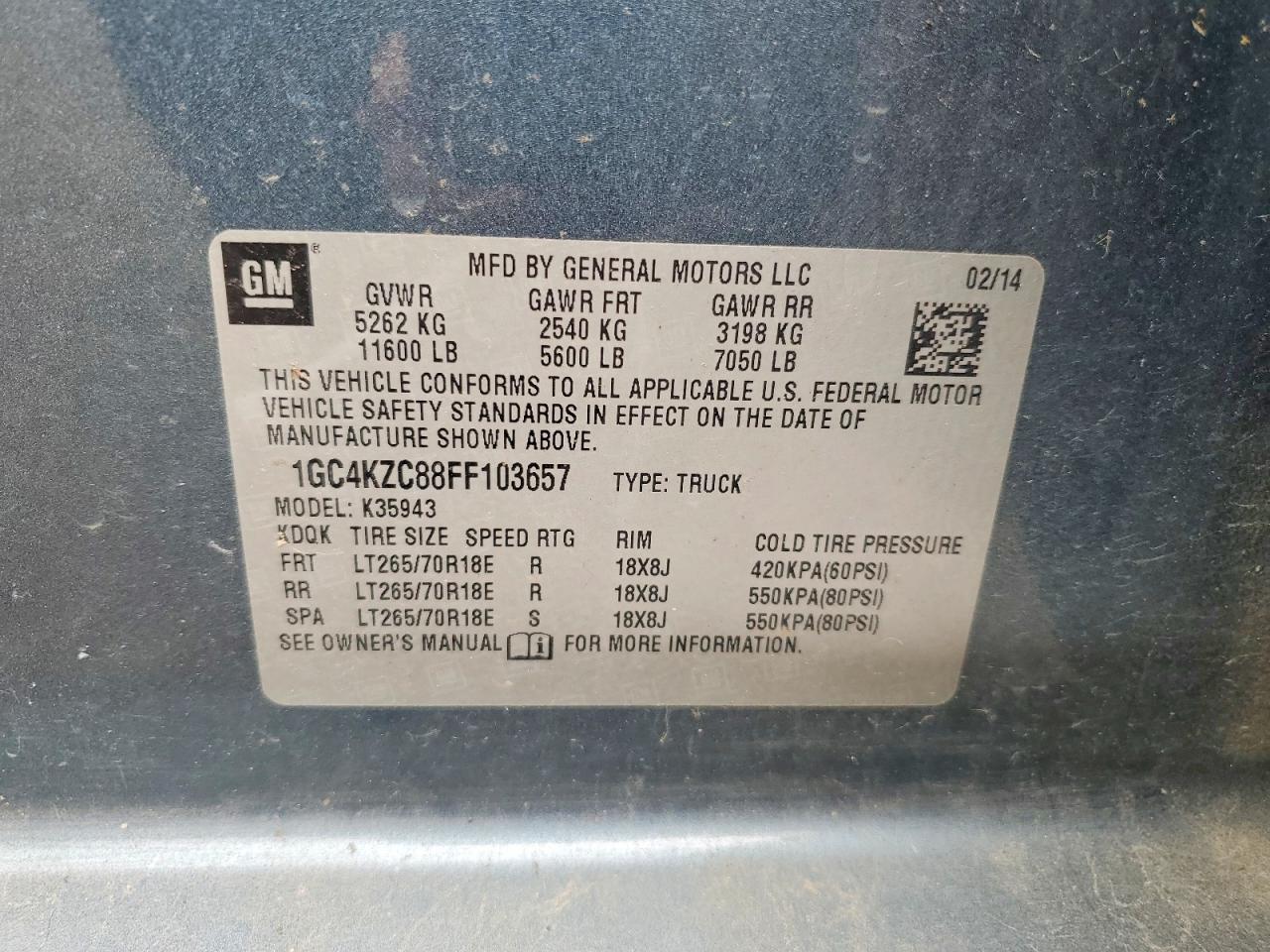 2015 CHEVROLET SILVERADO