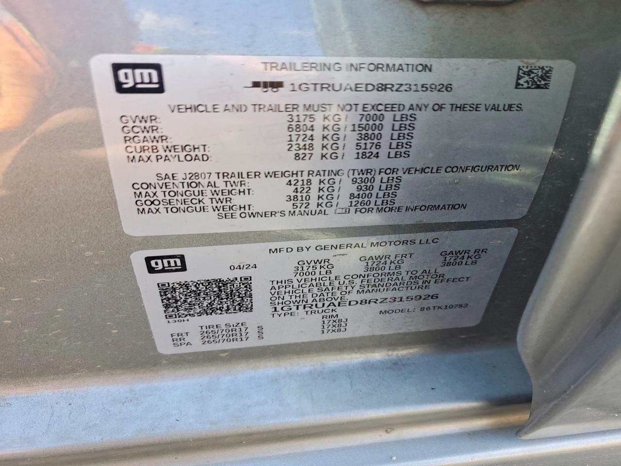 2024 GMC SIERRA