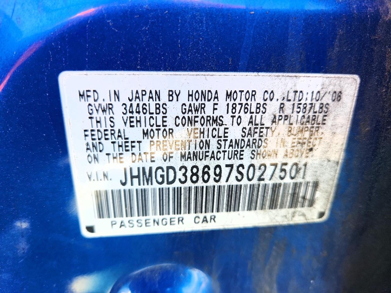 2007 HONDA FIT