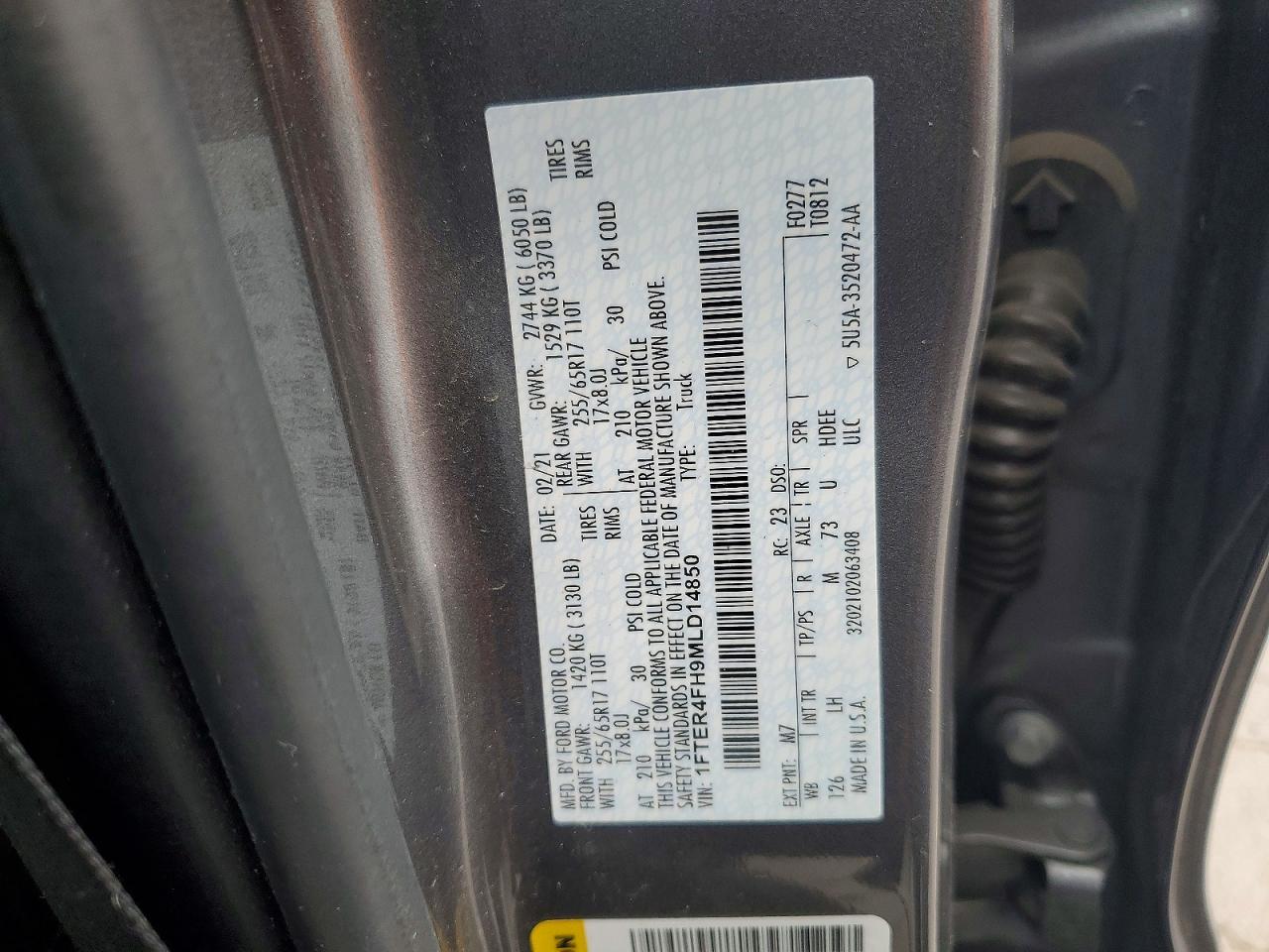 2021 FORD RANGER