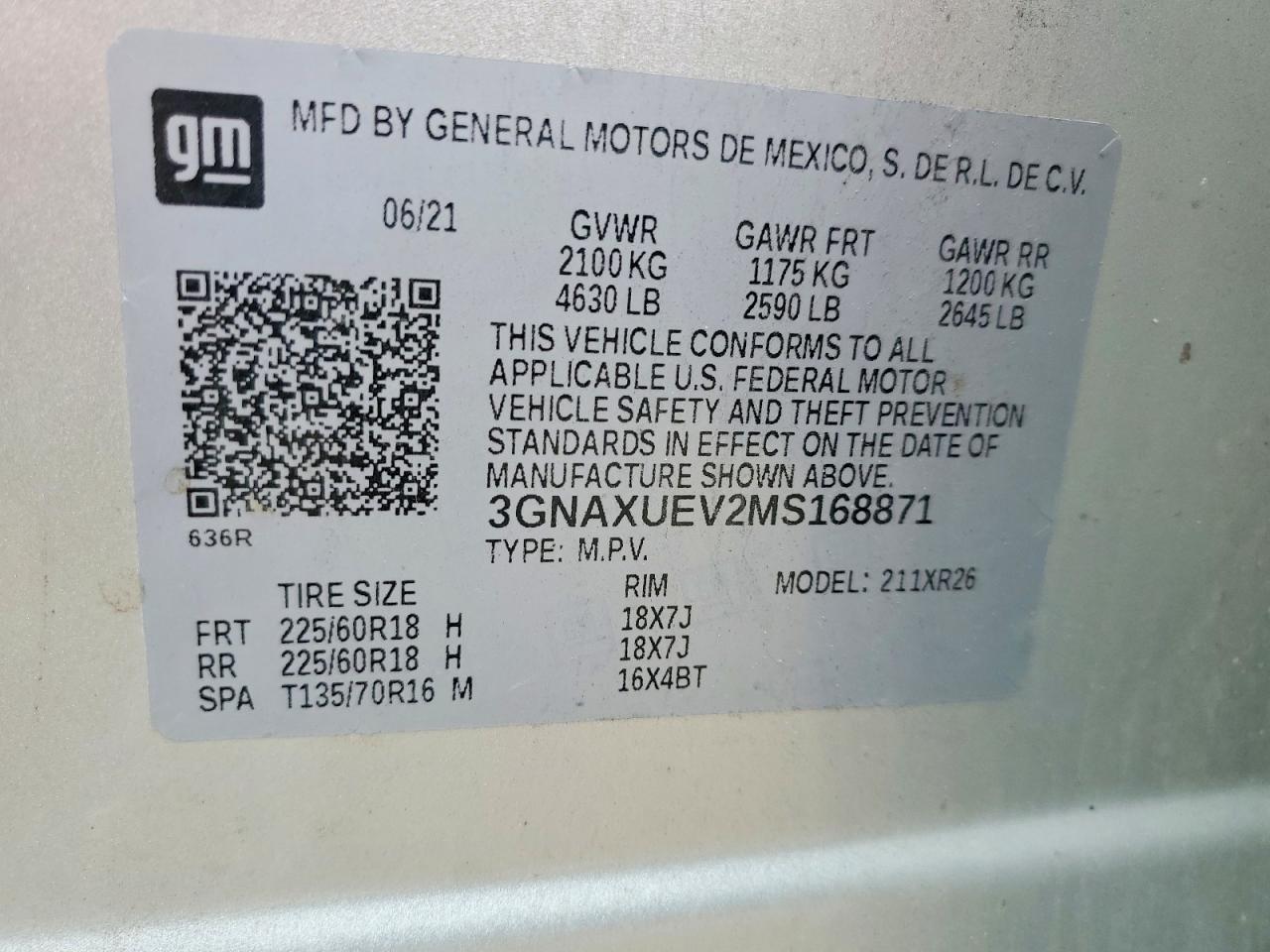 2021 CHEVROLET EQUINOX