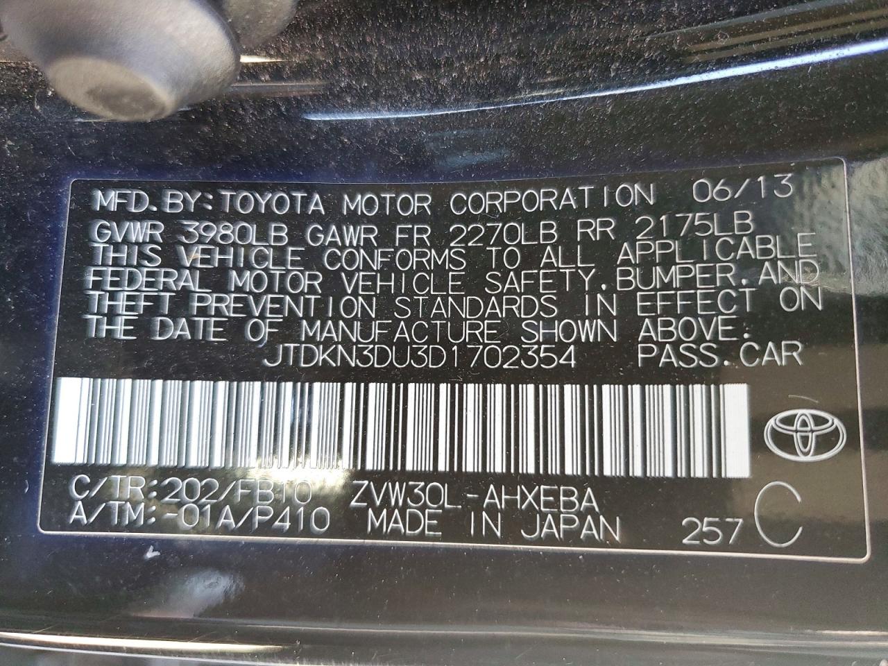 2013 TOYOTA PRIUS