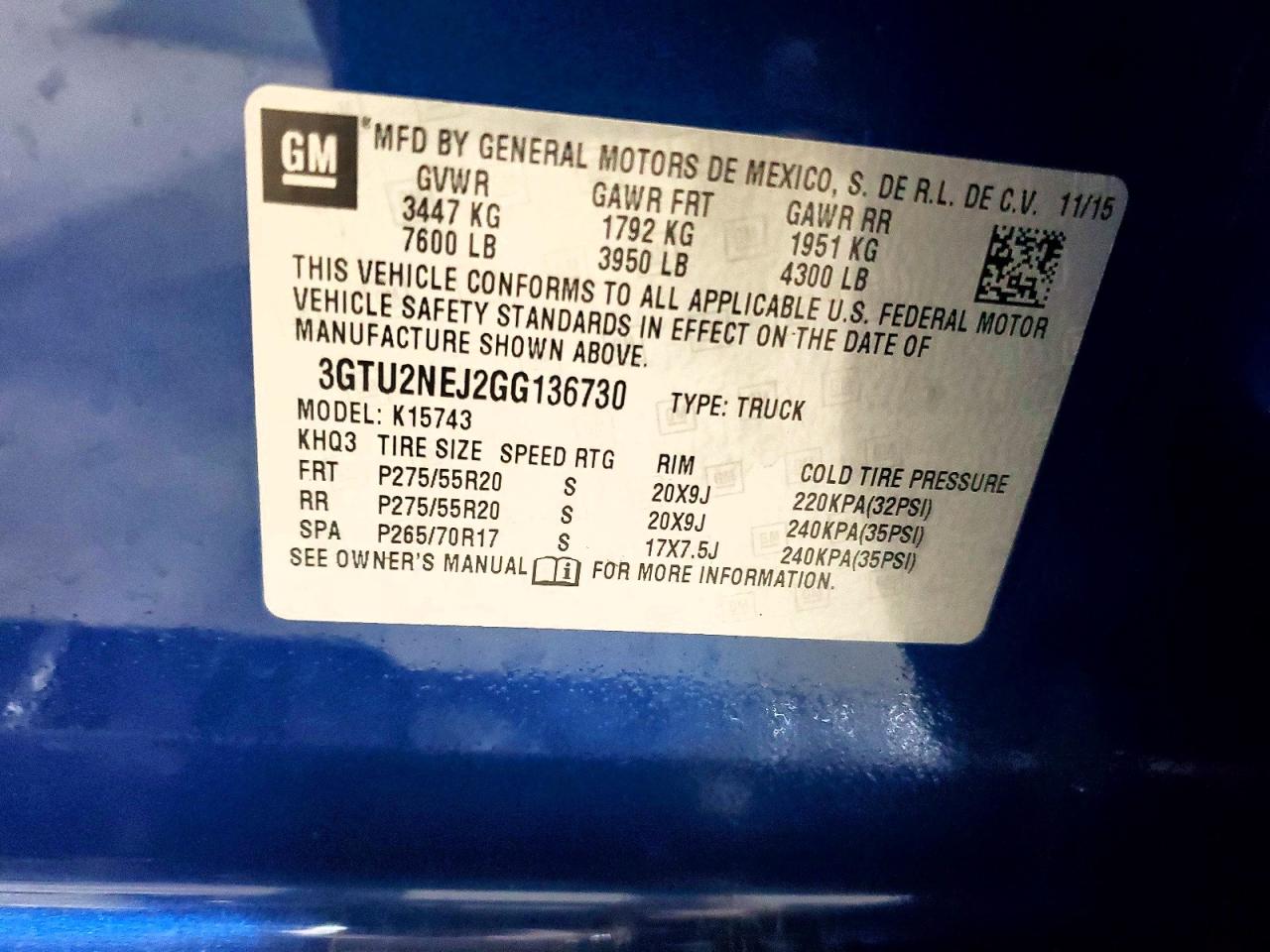 2016 GMC SIERRA