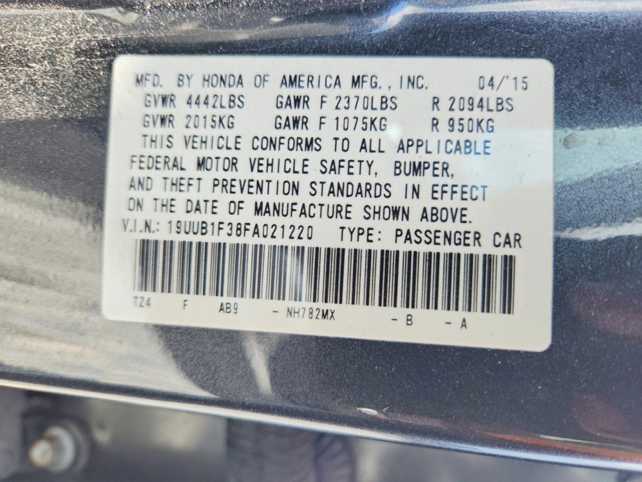 2015 ACURA TLX