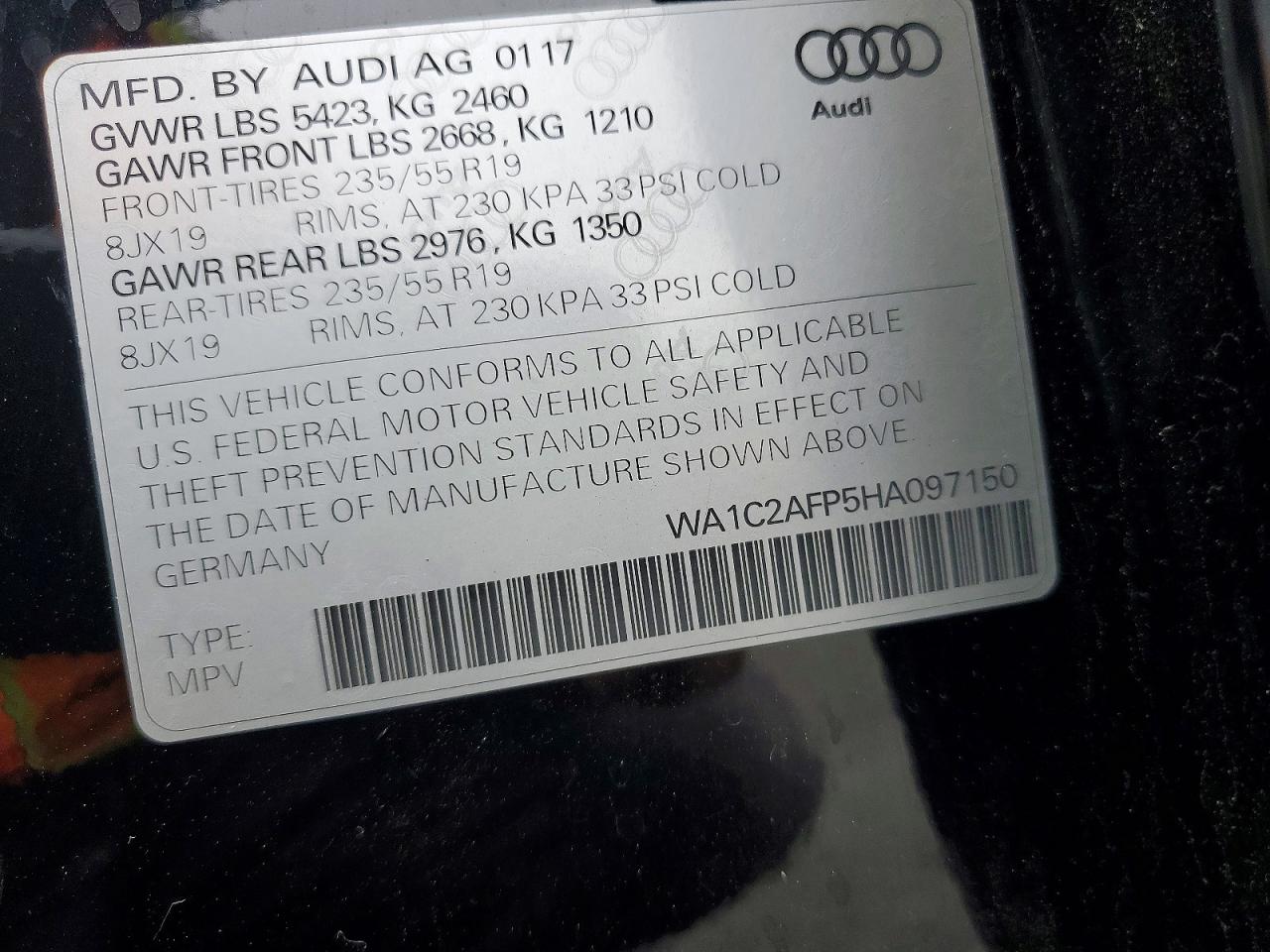 2017 AUDI Q5