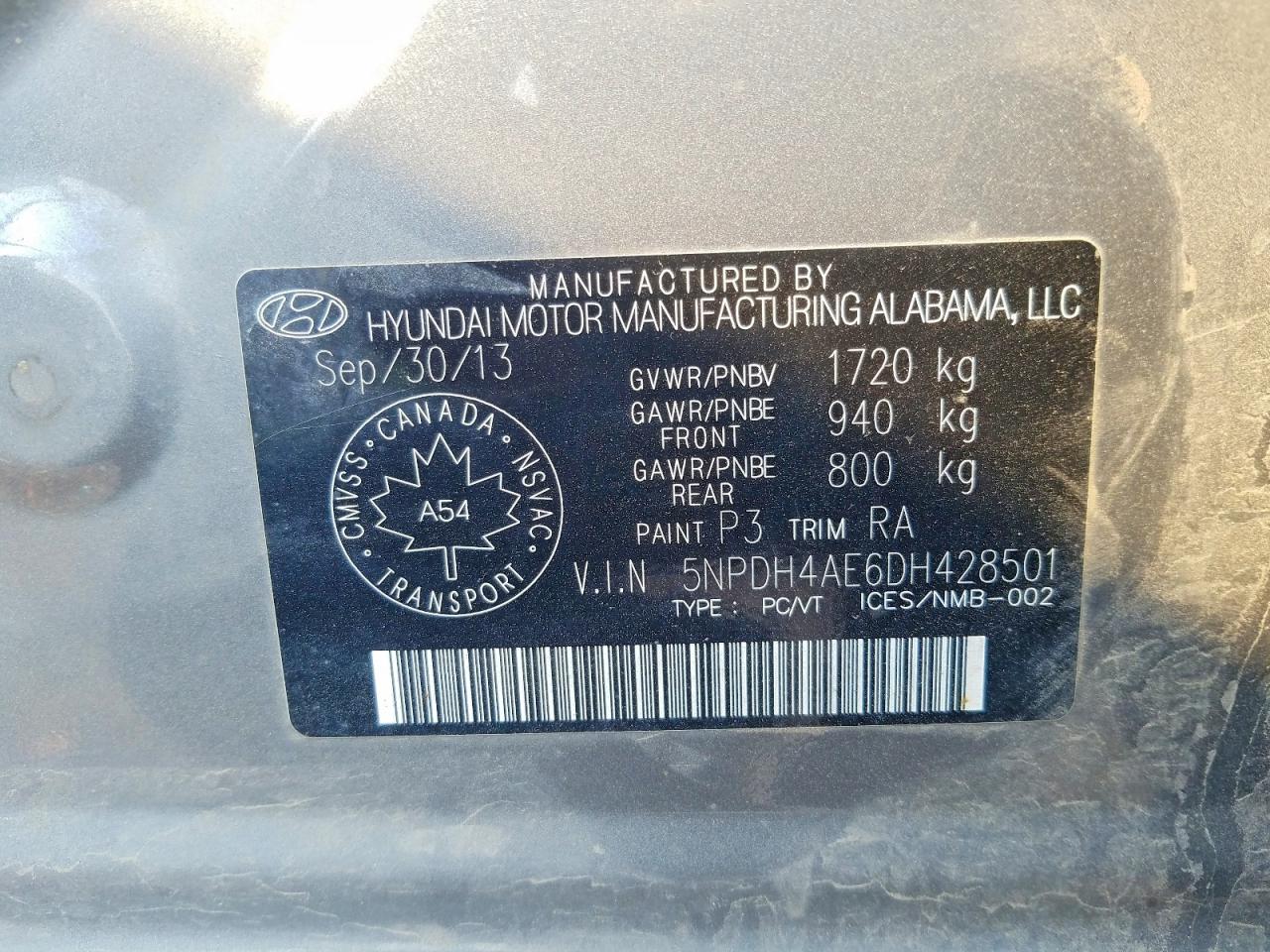 2013 HYUNDAI ELANTRA