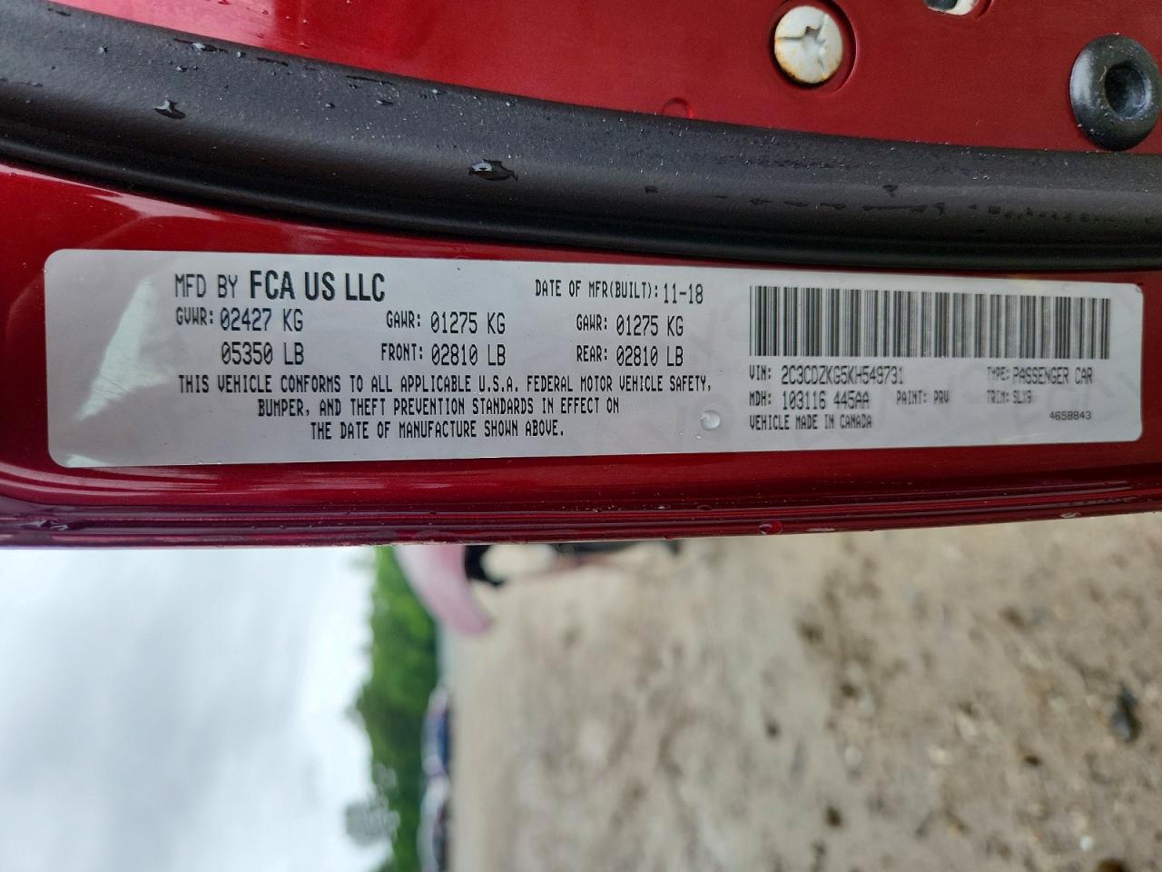 2019 DODGE CHALLENGER